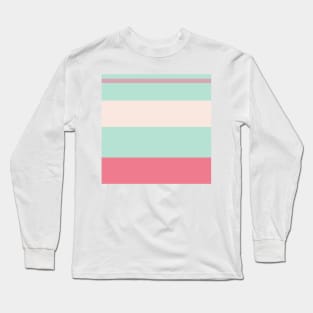 A gentle variation of Pale Chestnut, Powder Blue, Misty Rose and Carnation stripes. Long Sleeve T-Shirt